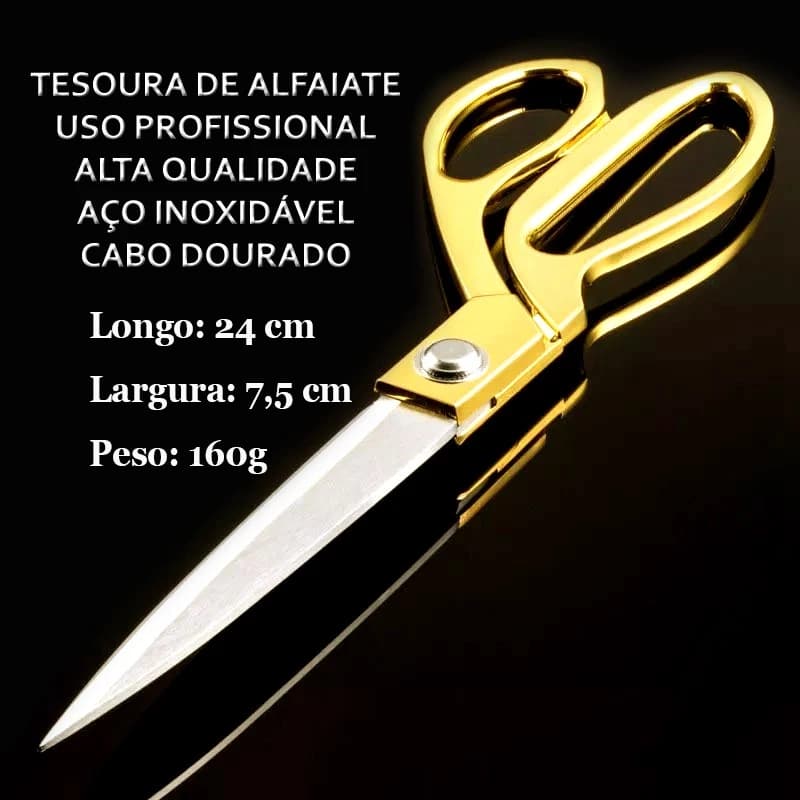 Tesoura Uso profissional dourada para costureira-tesoura de costura profissional