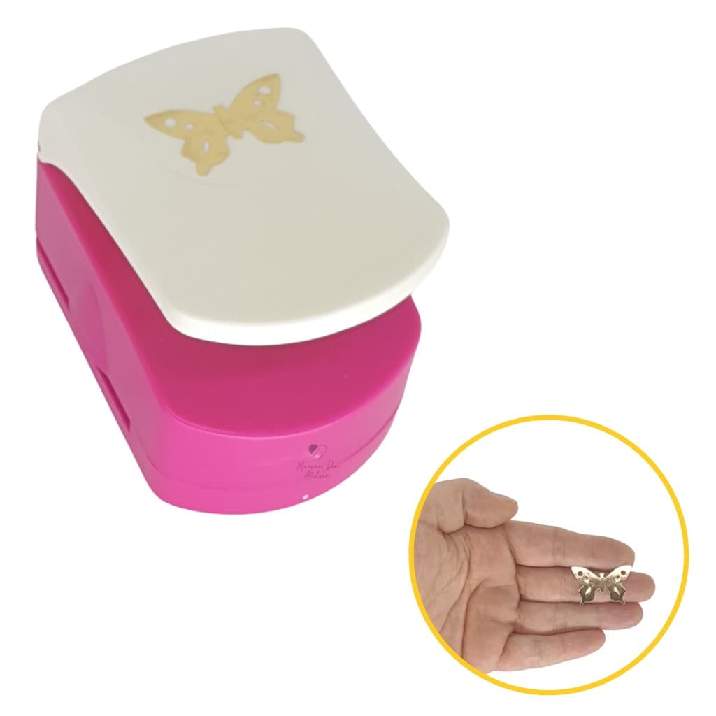 Furador para Papel 32mm Scrapbook Borboleta Emboss Detalhes