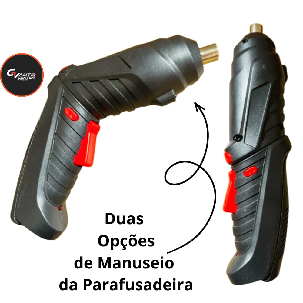 Parafusadeira Furadeira Dupla posição 48 Peças Recarregavel Com Maleta Completa Premium ORIGINAL