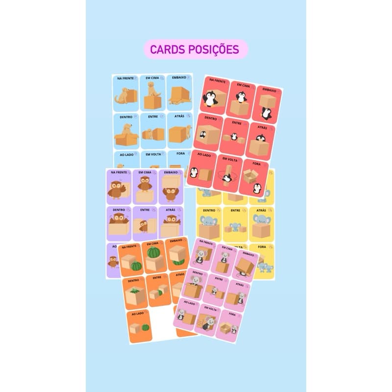Cards posições-conceitos-noção de espaço