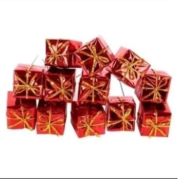 Enfeites Natal Árvore  6 Caixinhas Presente