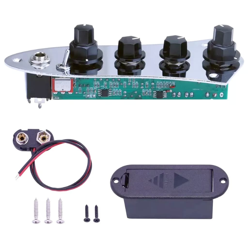 Circuito Preamp Para Baixo Jazz Bass Com Jack Estéreo - Kit Linha Top Premium