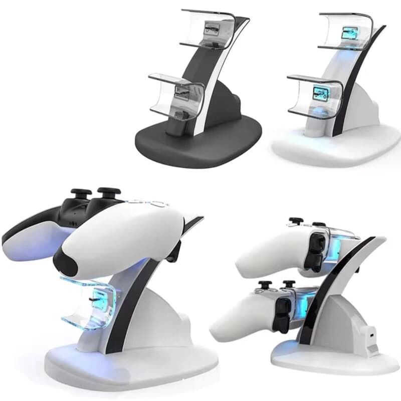 Base Carregador Dock Station Dualsense Para Ps5 2 Controle