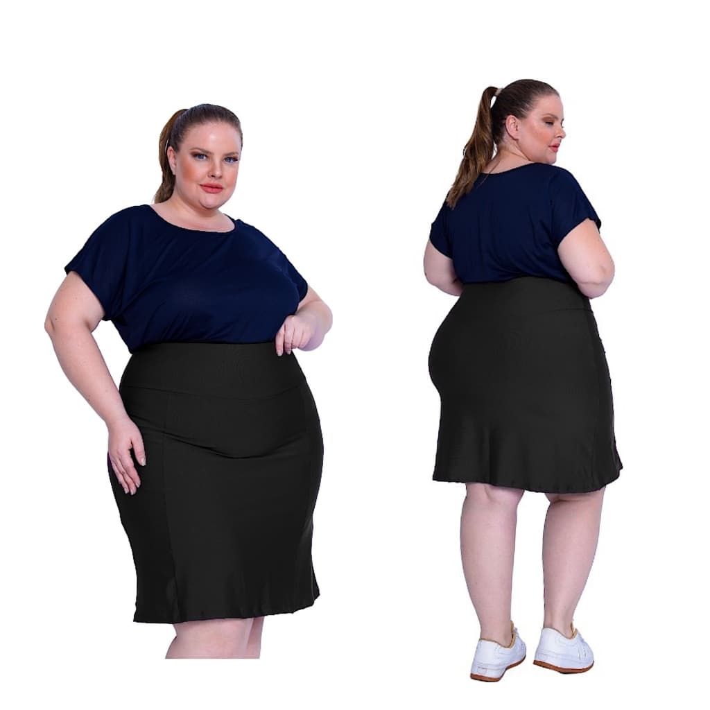 Short Saia Legging  Plus Size Roupa Para Academia E Trabalhar Confortavel E Resistente