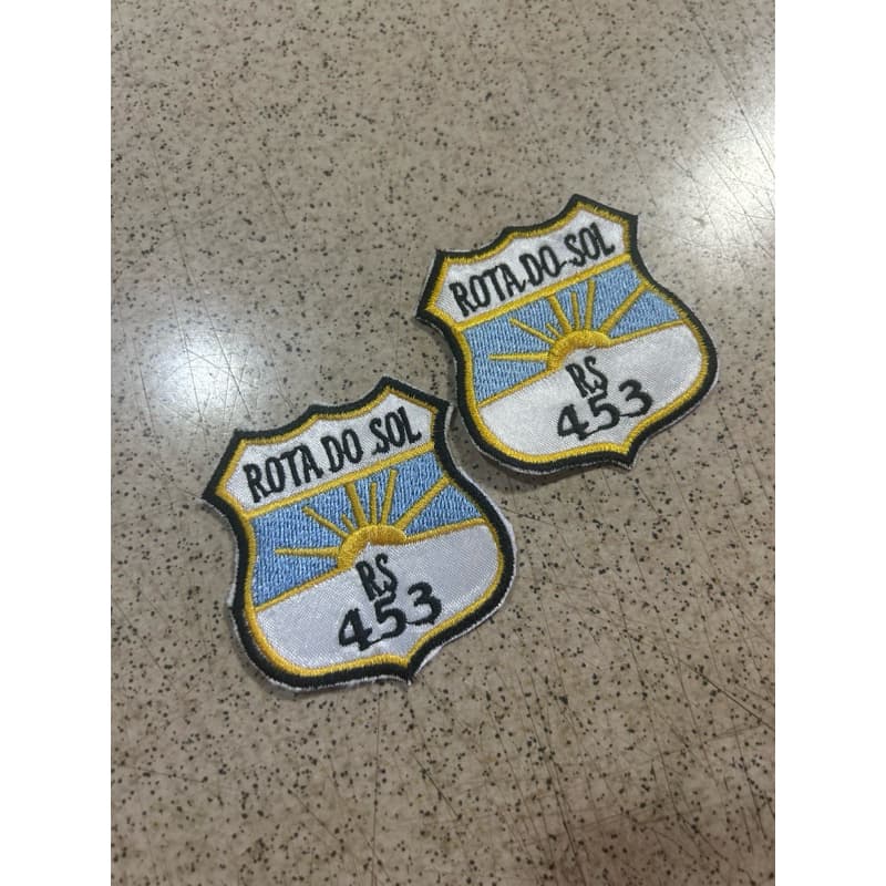 Patch bordado moto rota do sol rs453