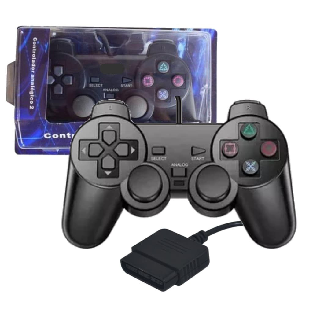 Controle para PS2 analógico Com Fio Joystick Compatível Com Playstation 2 Manete Play 2 Envio Imediato