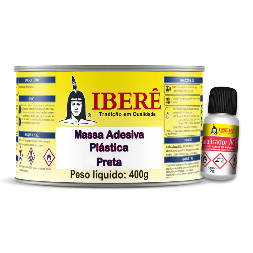 10 MASSAS PLASTICAS IBERE PRETA 400GR TOTAL 4KG ll