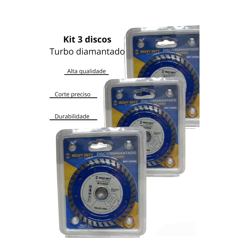 🌟 KIT DE DISCOS DIAMANTADOS TURBO - DESEMPENHO QUE VOCÊ PRECISA! 🌟