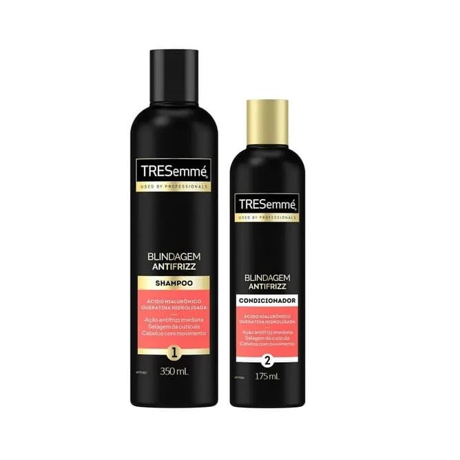 Kit Tresemmé Blindagem Antifrizz Shampoo 350ml + Condicionador 175ml