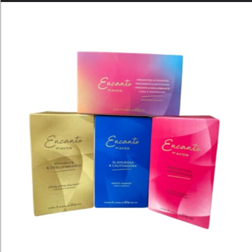 Caixa Sabonete Avon com 4 unidades