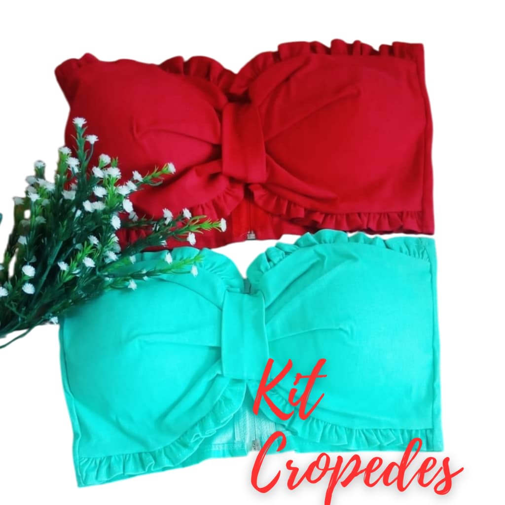 Croped Feminino Tomara que Caia Top Feminino vermelho