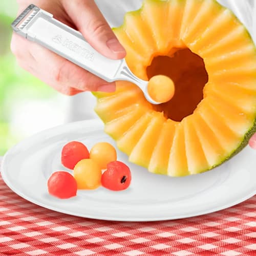 KIT 2 Descascador Boleador Inox  Cozinha Rápida Prática Top Vendas