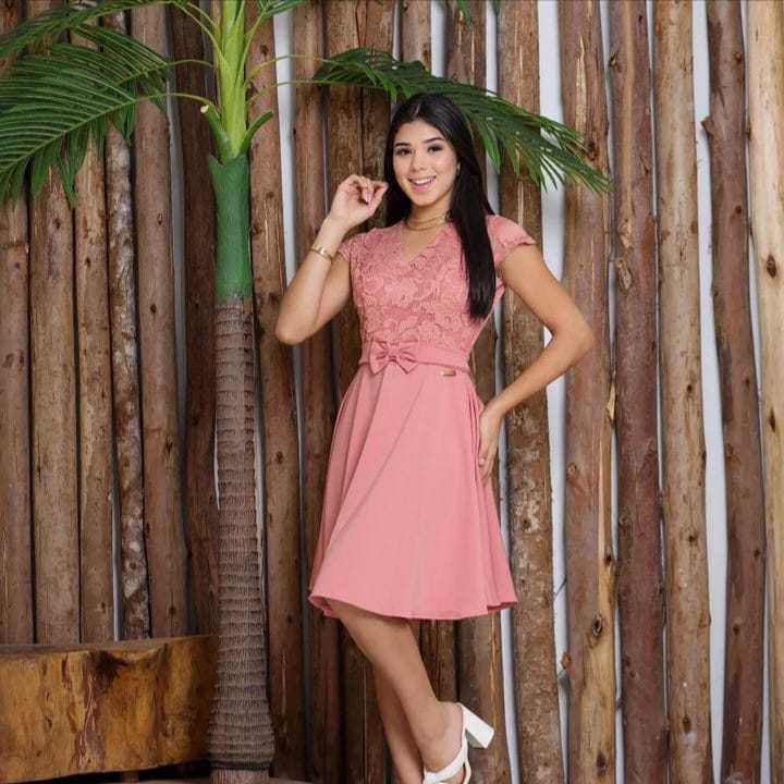 Vestido de Suplex com Laço