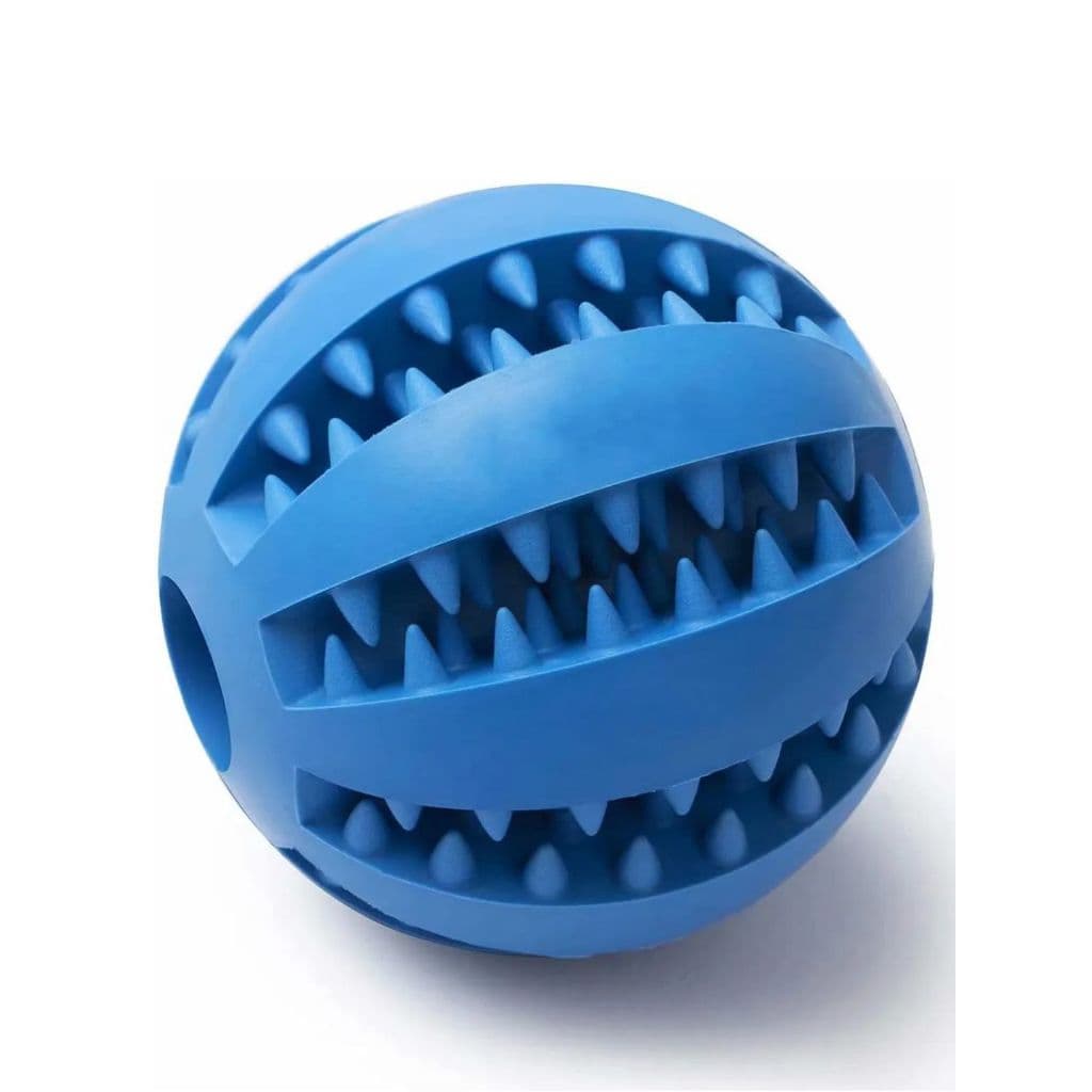 Bola Multifuncional Escova Cachorro Mordedor Porta Petisco Pet Ball Bolinha 6,5 cm x 7 cm