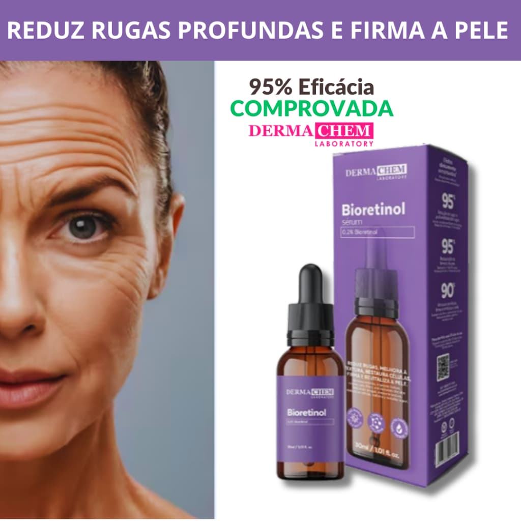 Sérum Bioretinol Anti Rugas Profundas Firma Pele  30ml Dermachem