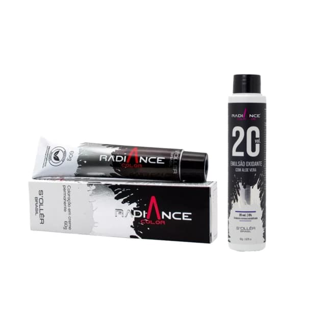 Soller Coloração Creme Permanente Radiance Color Plus 50g + Emulsão Oxigenada 20 Volumes 80g