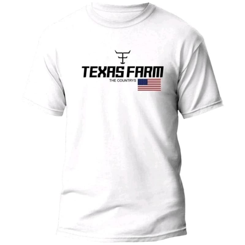 Camiseta masculina Personalizada 100% Algodão Texas form como a bandeira