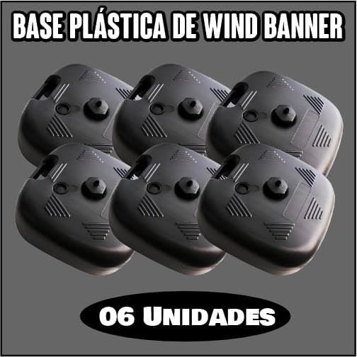 KIT 6 Suporte Base para Wind Banner de até 3,5 metros
