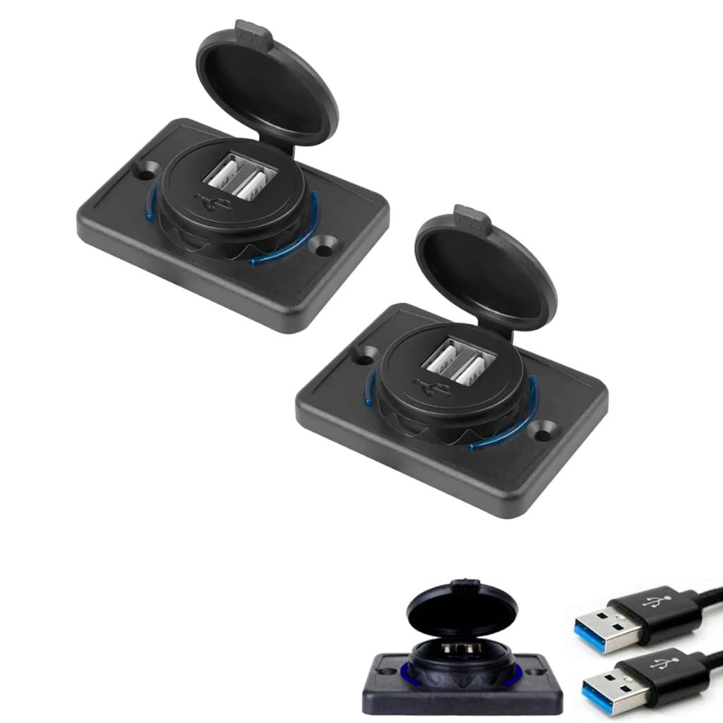 2 TOMADA USB CARRO TURBO DUPLA CARREGADOR DE CELULAR PARA CARRO 3.1a 12V 24V VAN ONIBUS CAMINHÃO