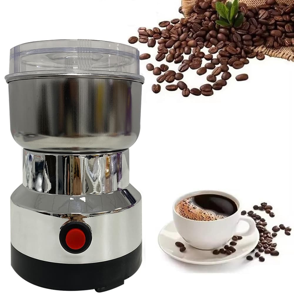 Máquina de Esmagamento Elétrica, Moedor Multifuncional de Portátil Café e Especiarias 110V com 4 Lâminas Cafeteiras