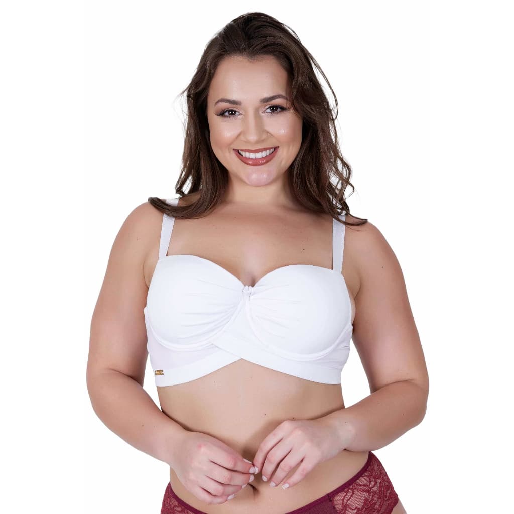 Sutiã Plus Size Reforçado Microfibra Cós Transpassado Com Bojo e Com Aro Sustentação