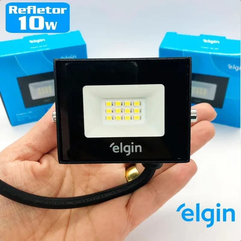 Refletor Projetor LED 10W 6500K Bivolt Elgin