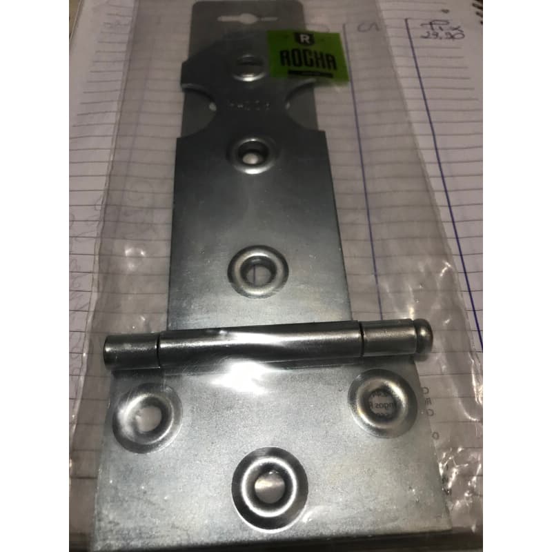Dobradiça  de Portão Leme 90x45x1 de aço   banho Zinco Azul.de 150mm.