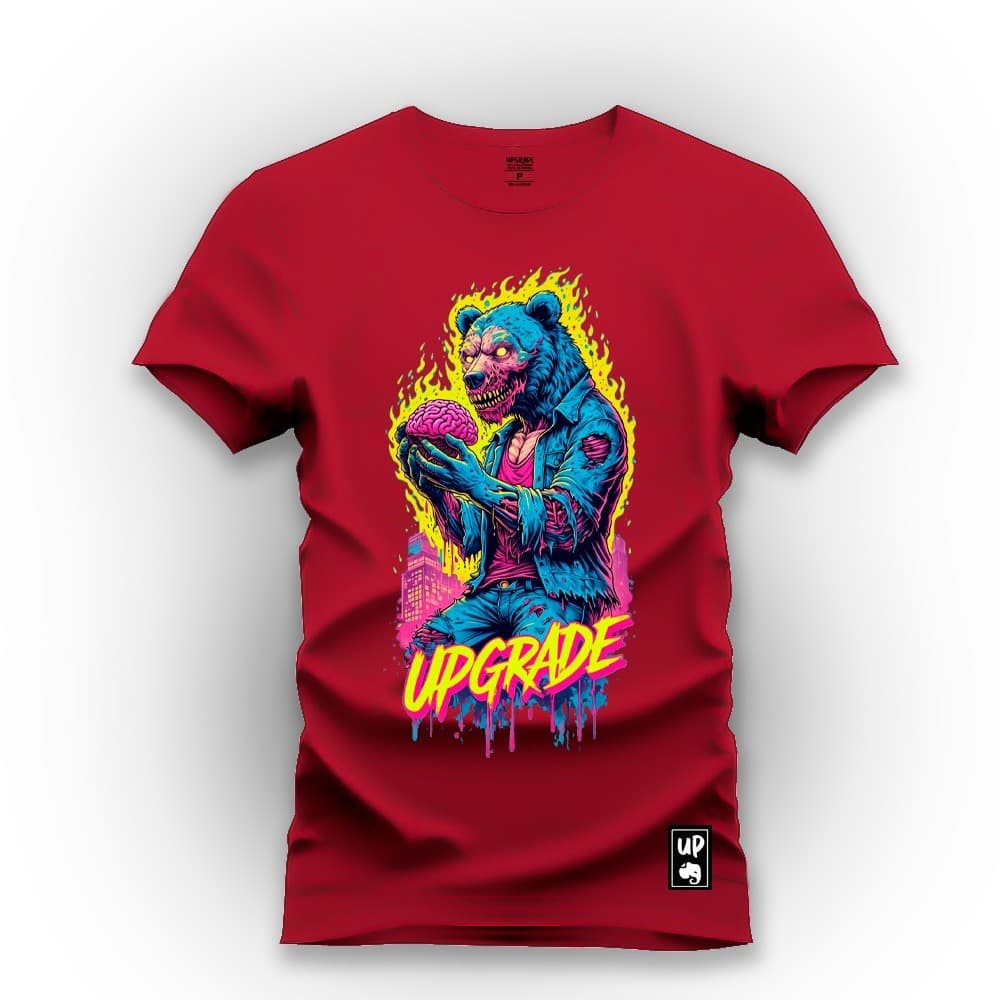 Camiseta Estampada Personalizada Urso Cérebro