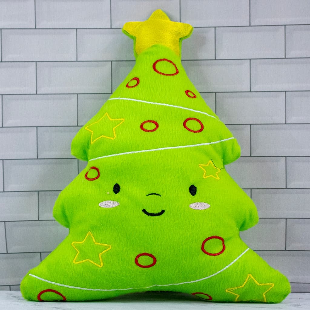 ÁRVORE DE NATAL DE PELÚCIA - ENFEITE DE NATAL - 34 CENTIMETROS