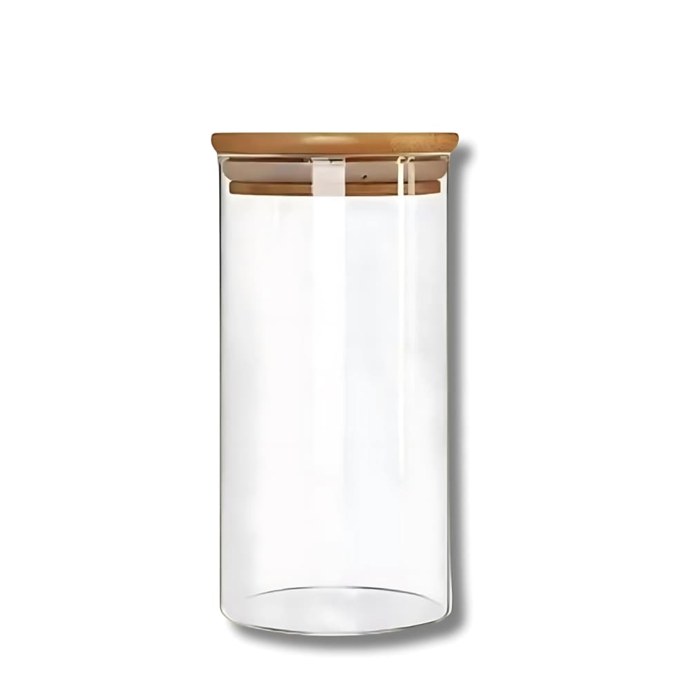 Pote Hermético de Vidro 480ml com Tampa de Bambu Cosy