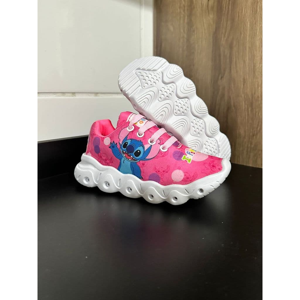 tênis infantil led feminino stitch