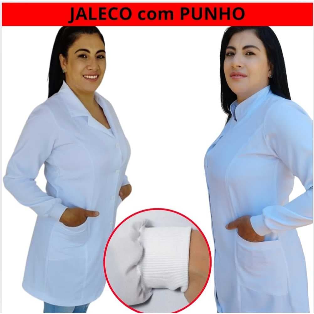 Jaleco Feminino Acinturado Com Punho - OXFORD E GABARDINE