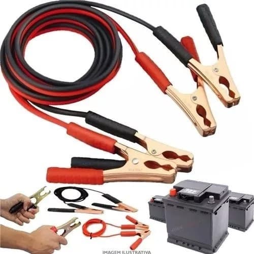 Cabo Chupeta Emborrachado Bateria Carro Caminhão 500 Amp 2mt BOMDER BOM-1801