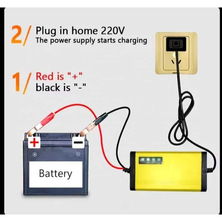 Carregador de Bateria Carro Caminhão Moto Barco 2A 12v 220v com Display Led
