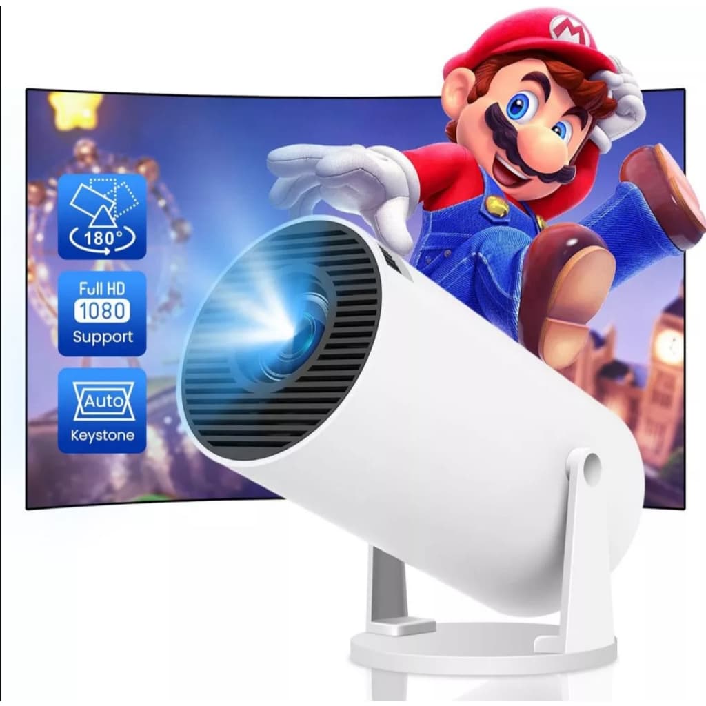 Projetor 4K HD 150 Polegadas Celular, Tv B0x, Xbox, PS, Pc, Wifi HY300