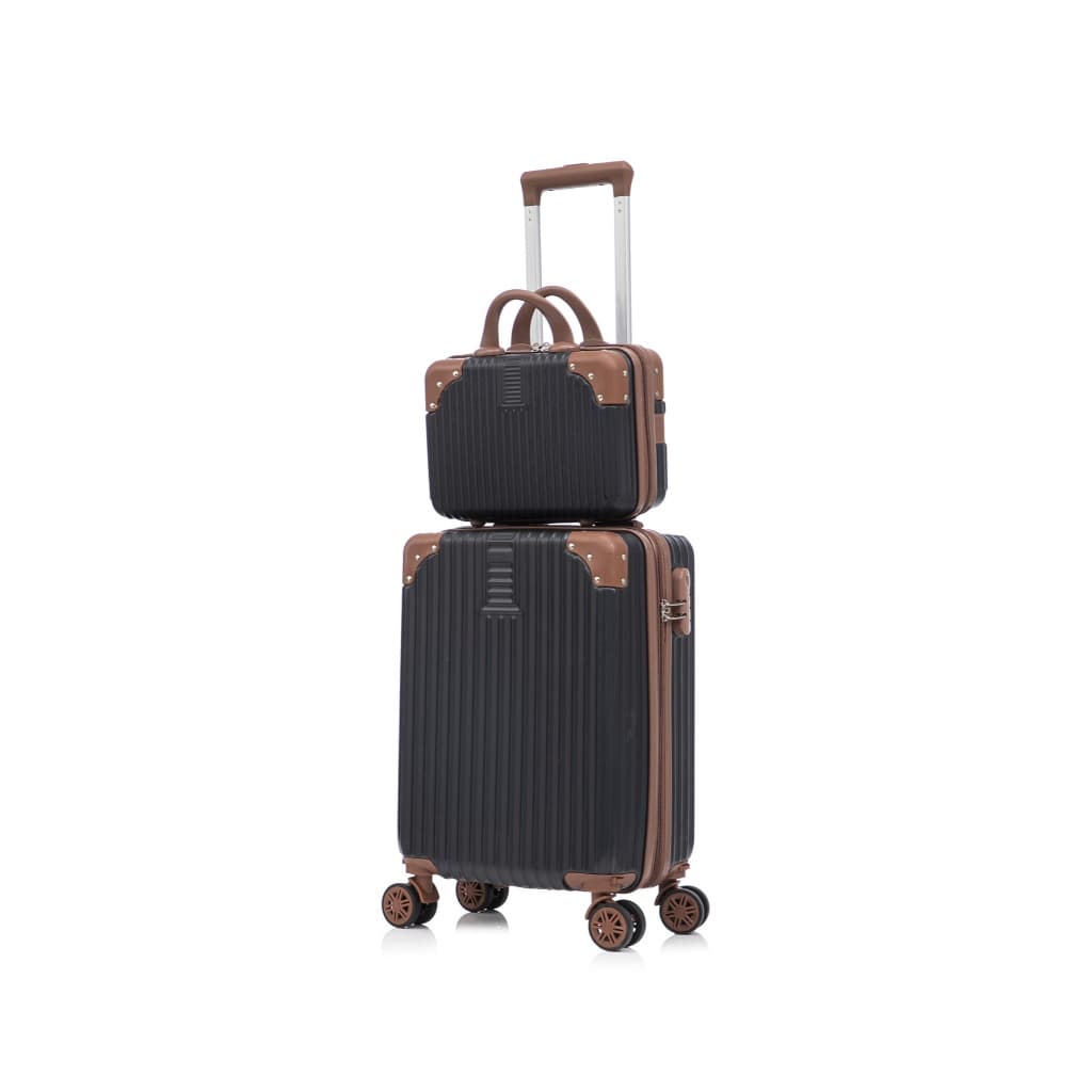 081Mala De Bordo +frasqueira  kit 10kg53*35*23  Viagem jia   Rodinhas 360°modelo