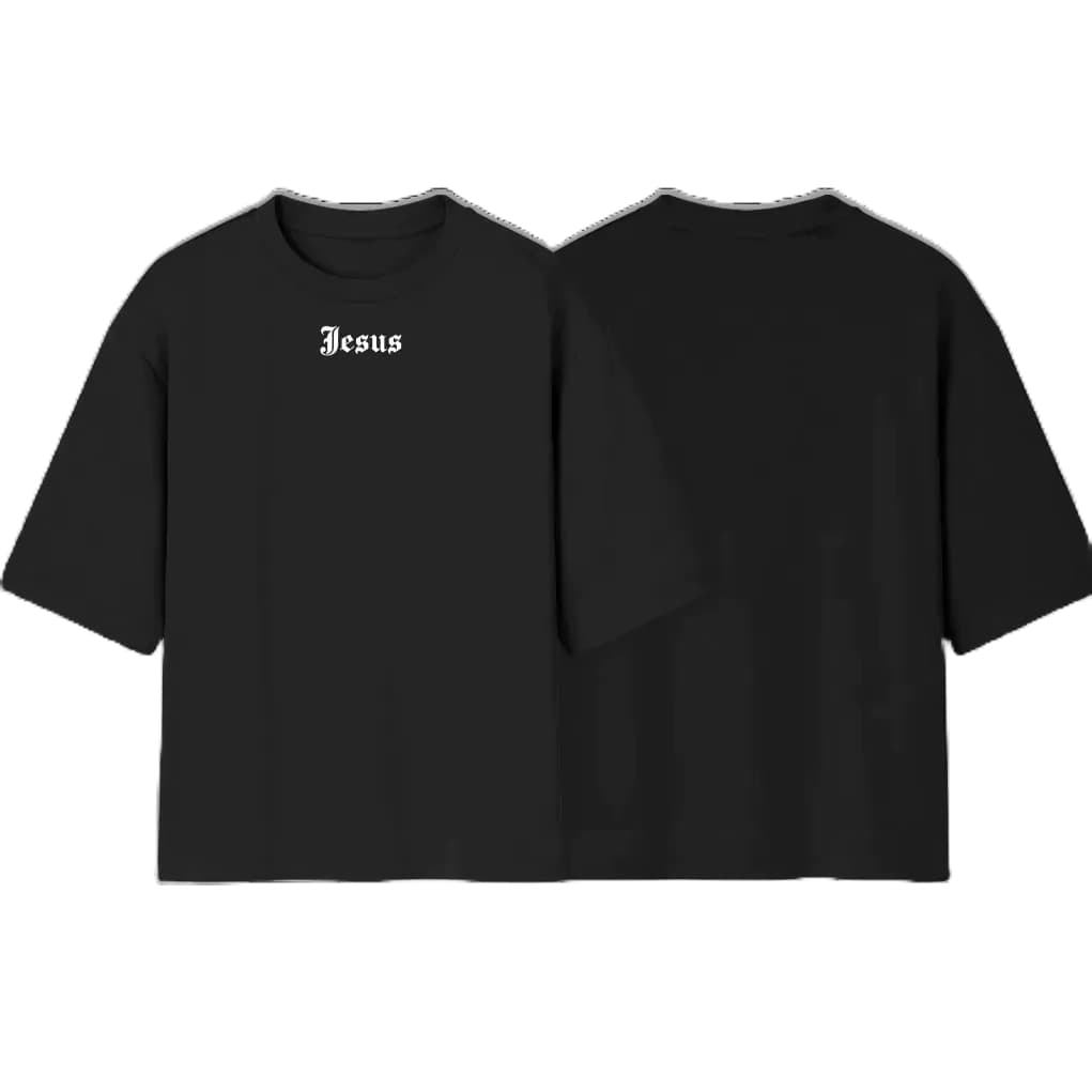 Camiseta Jesus Cristo  Oversized Streetwear Camisa Masculina 100% Algodão   Blusa Unisex Cristã
