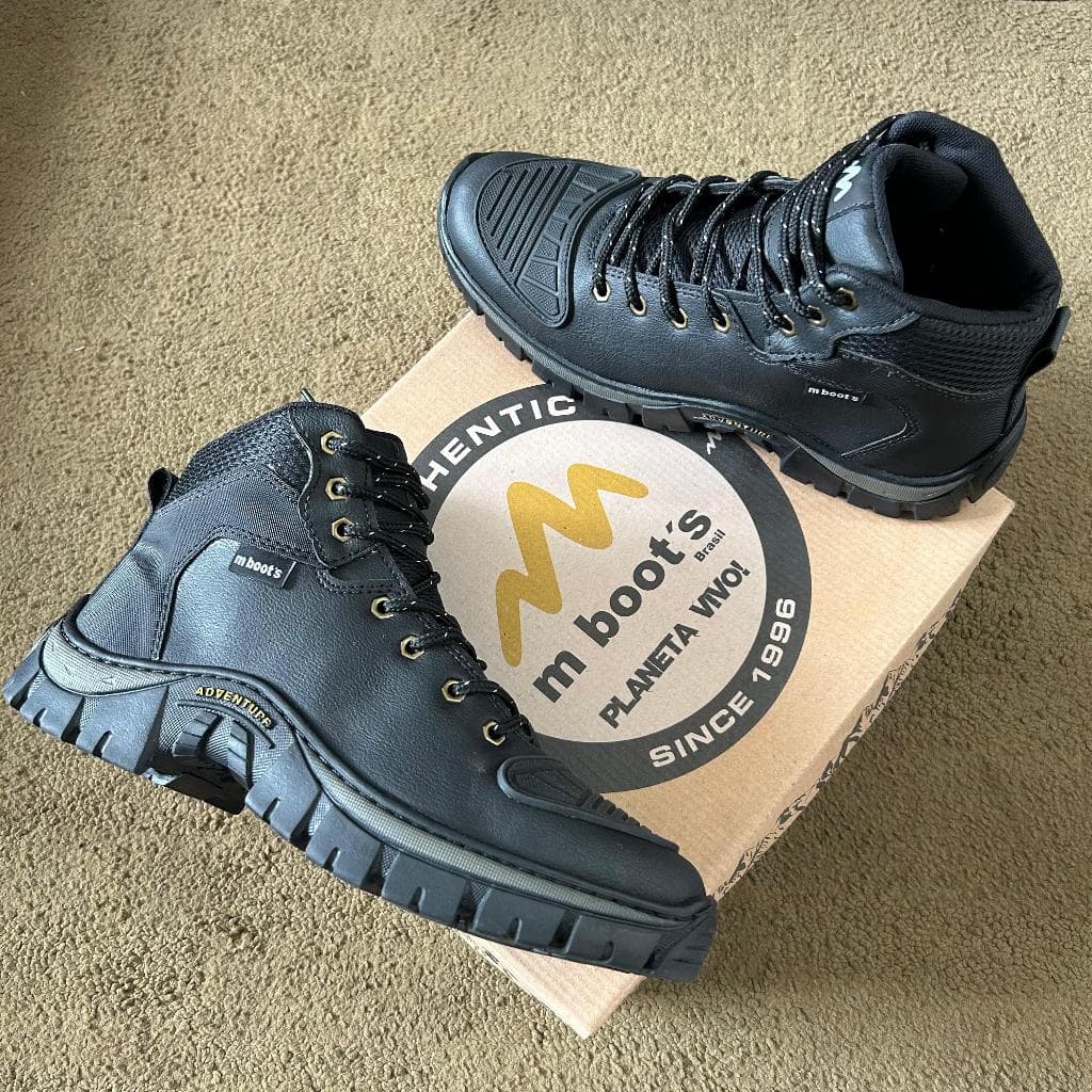Bota Moto Coturno Motociclista MBOOTS Sintetico médio Alto MB1570