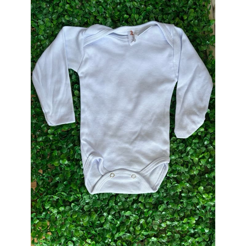 Body Branco manga longa todo branco bebê