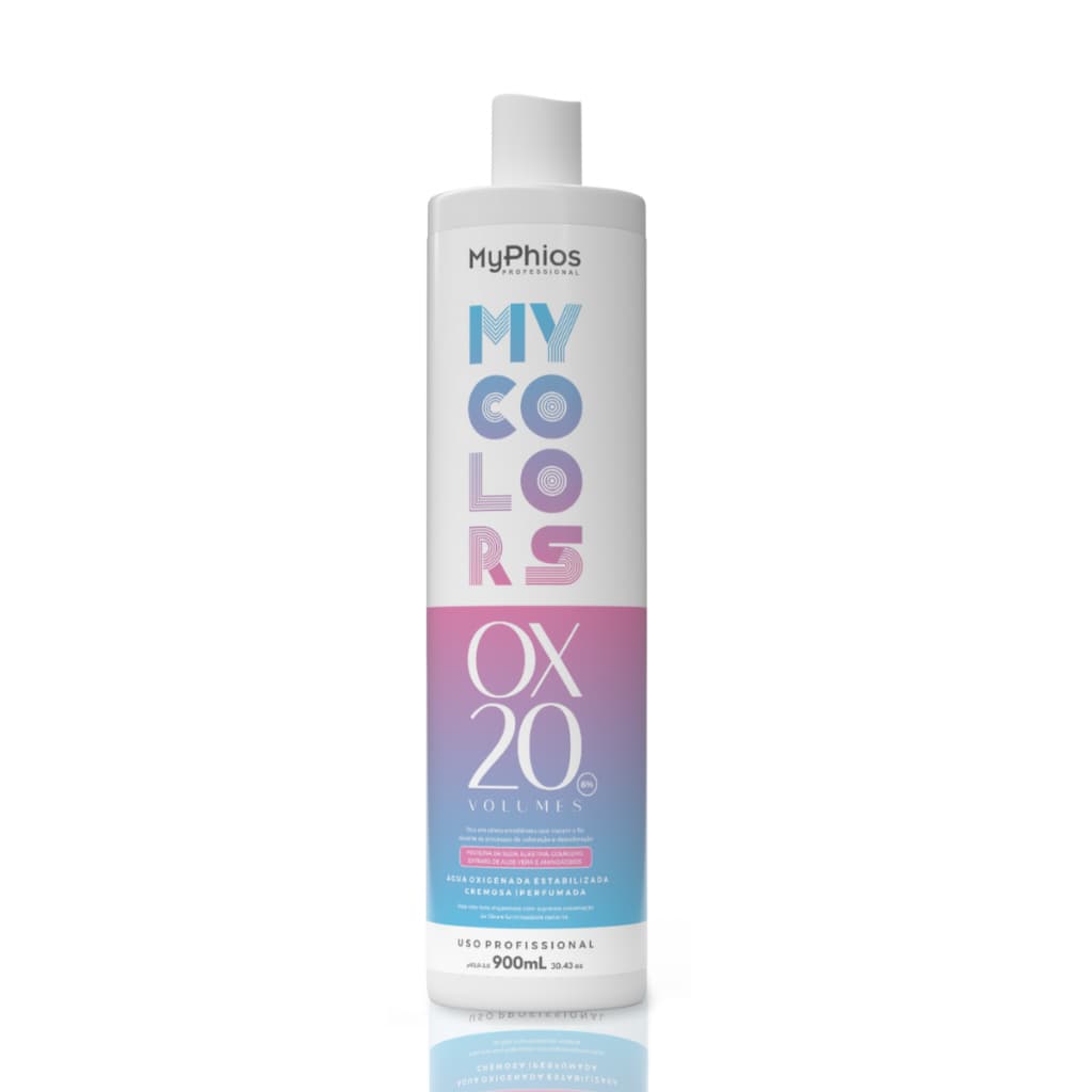 Água Oxigenada 20 Volumes MyColors 900ml MyPhios Profissional