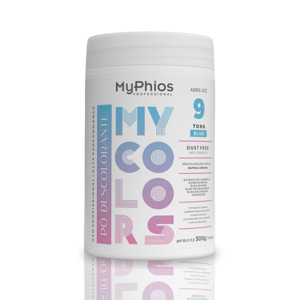 Pó Descolorante 500g MyColors 9 Tons Blue MyPhios Professional