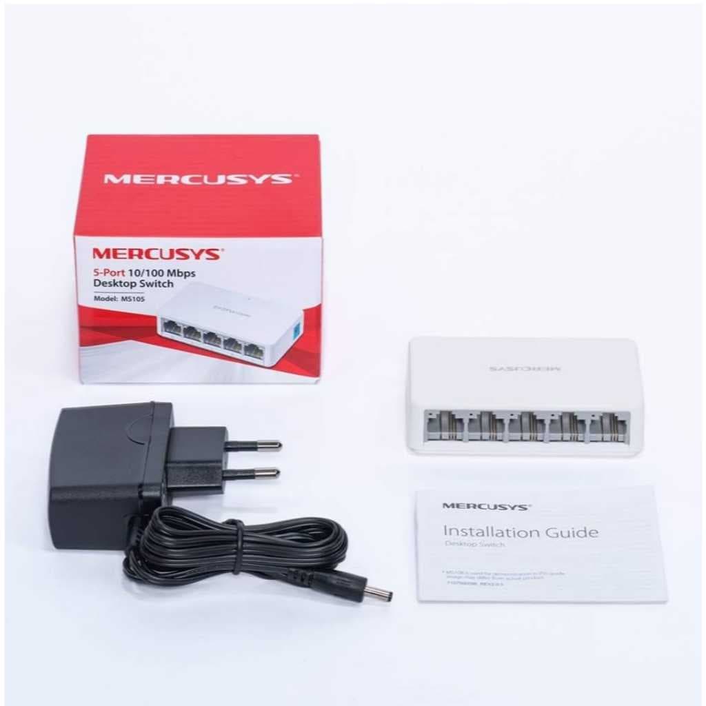 Switch De Mesa 5 Portas 10/100Mbps Ms105, Mercusys