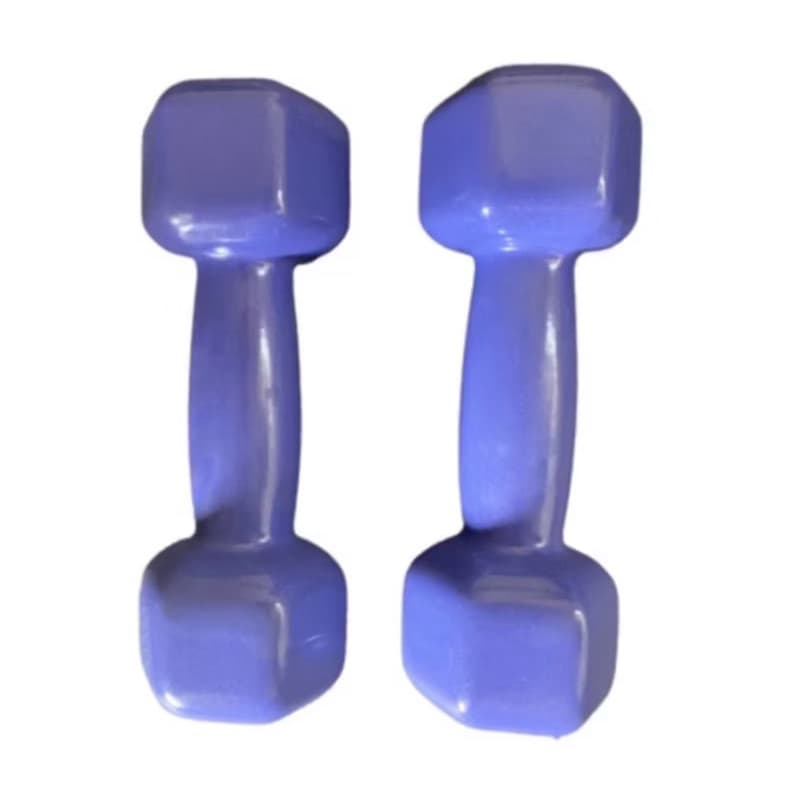 Par de Halteres 3kg sextavado roxo (6kg total)