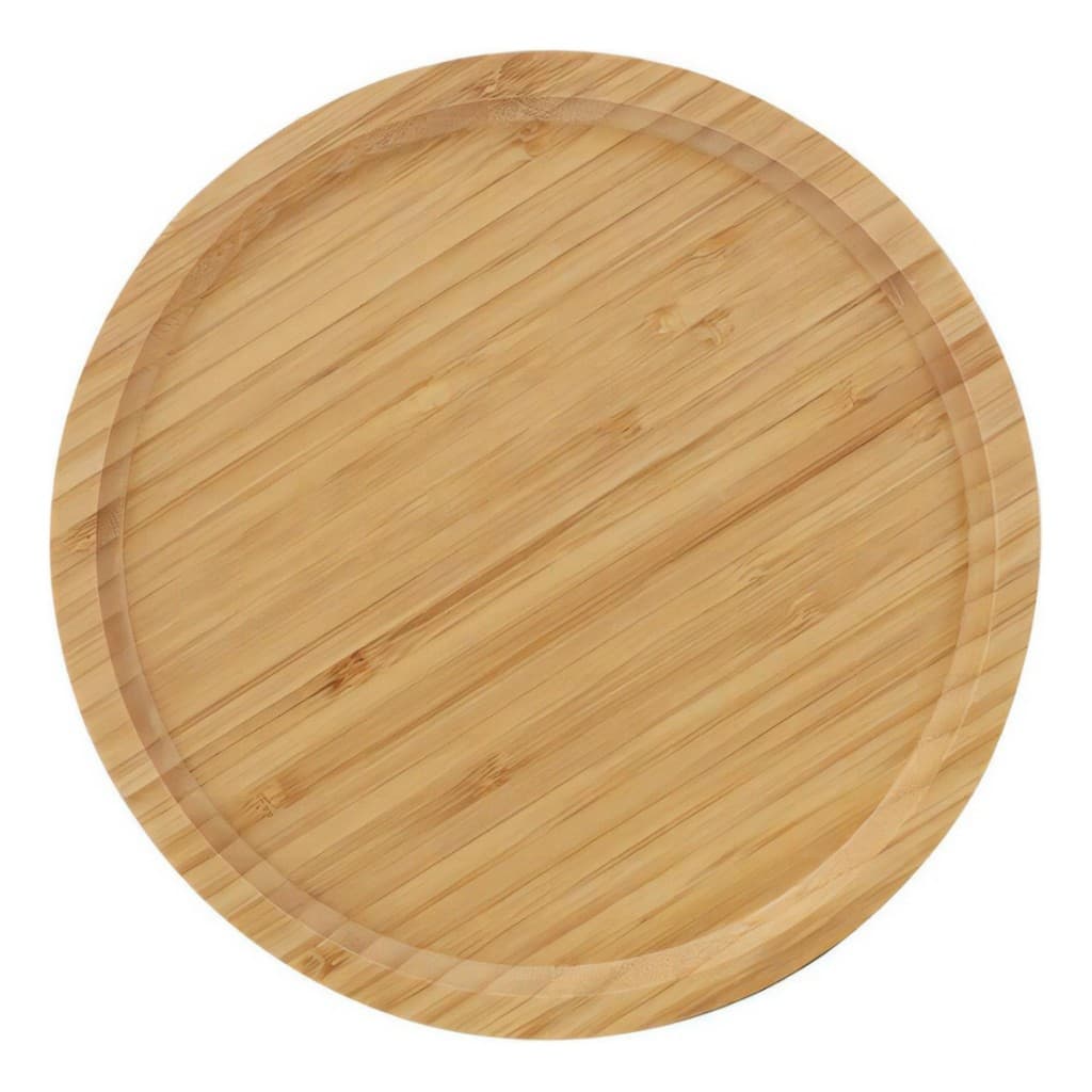 Tábua De Frios Redonda Bambu Petisqueira Bandeja 30cm Tuut