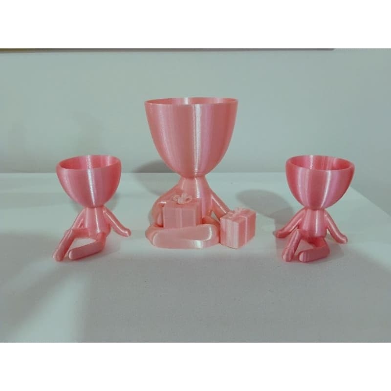 kit 3 vasos. 01 vaso Natal + 2 vasos sentado plantas e suculentas