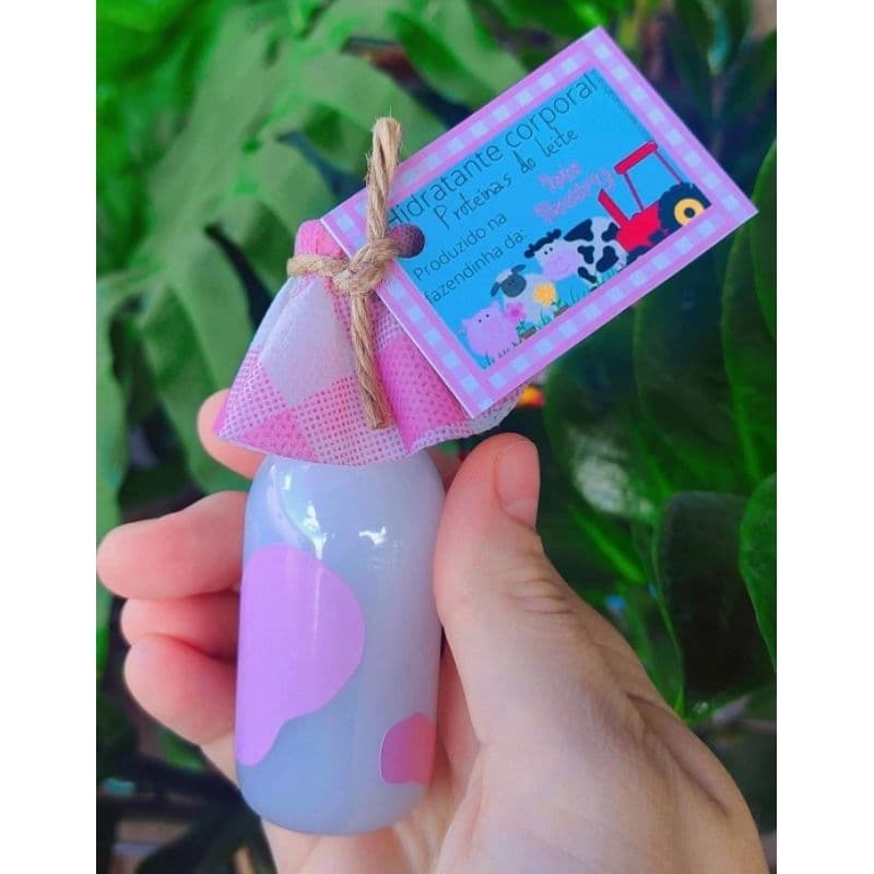 🐮 Lembrancinha Fazendinha, Hidratante Personalizado Vaquinha | Kit com 15 | Aniversário, Chá de Bebê, Maternidade 🌾