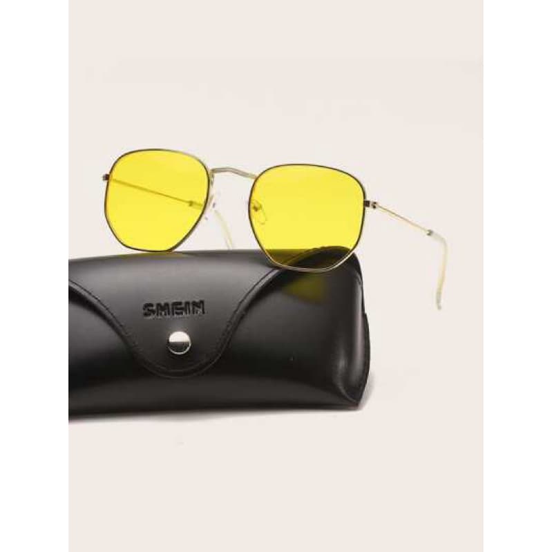 Óculos De Sol Hexagonal Moda Masculina Feminina Leve Cod A5555
