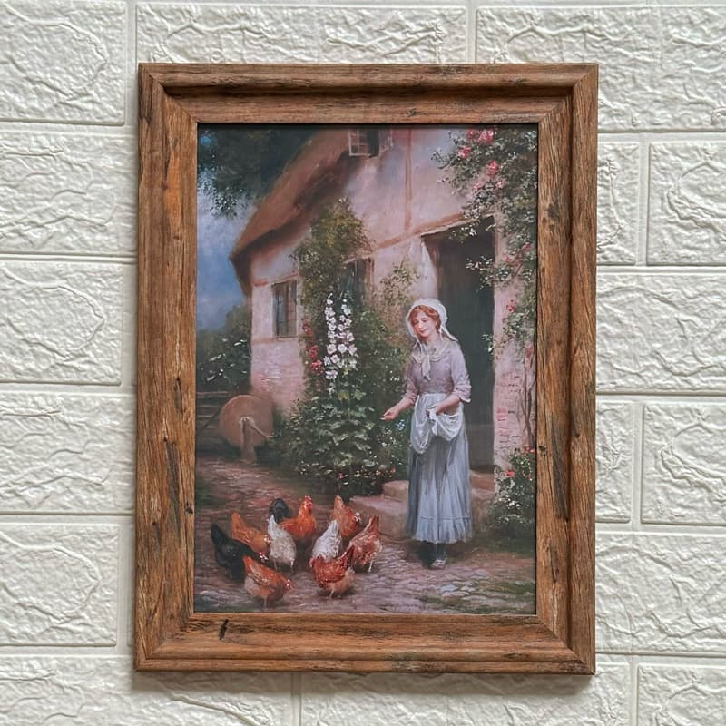 Quadro decorativo pintura clássica - Feeding Time - Arthur Trevor Haddon