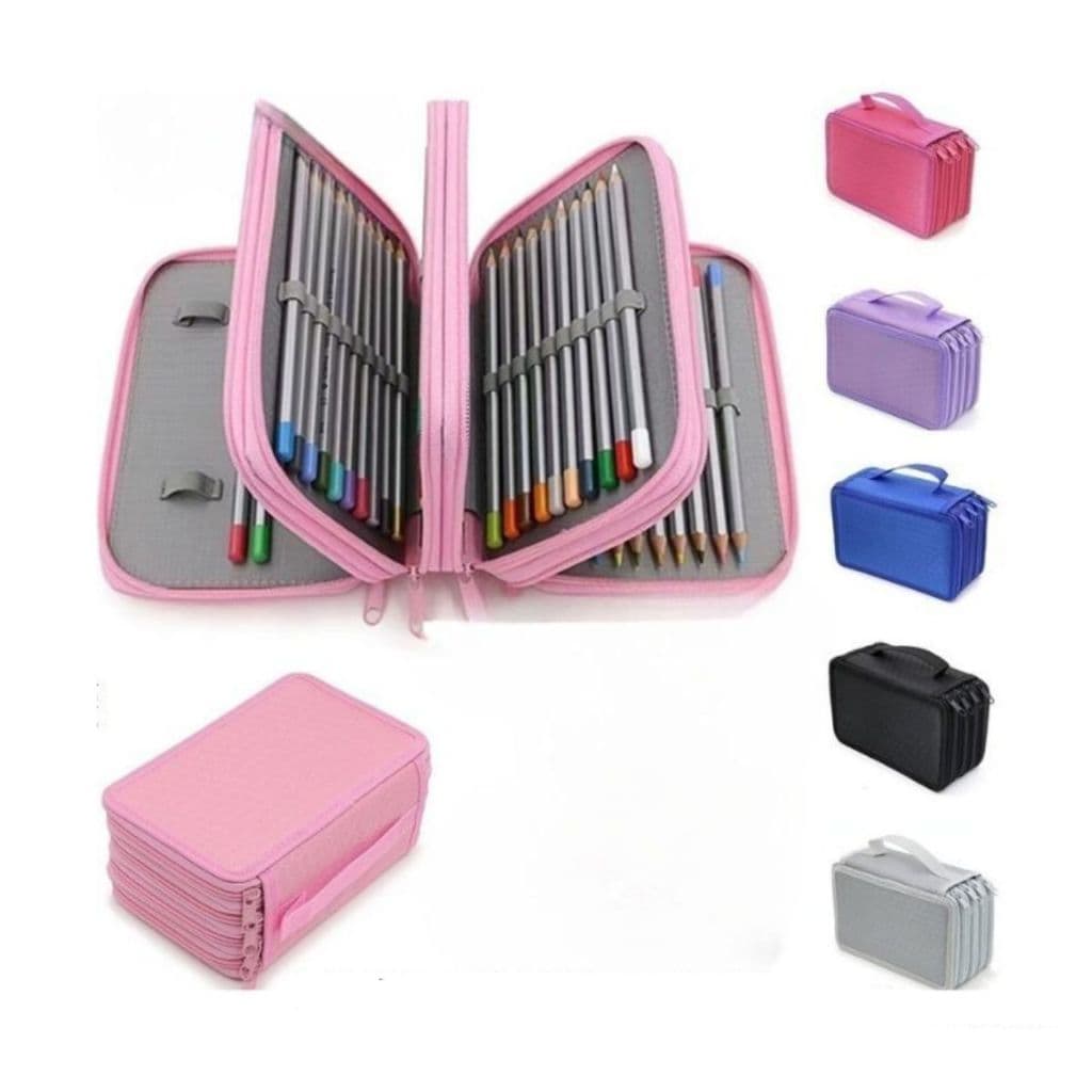 Estojo Escolar Box Completo Grande Organizador 4 Divisórias Novo Multiuso