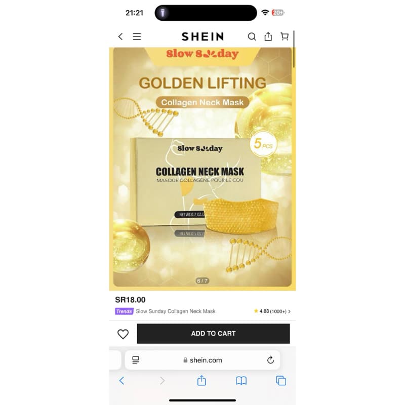 GOLDEN LIFTING Collagen Neck Mask Slow Sunday (Máscara de Pescoço)